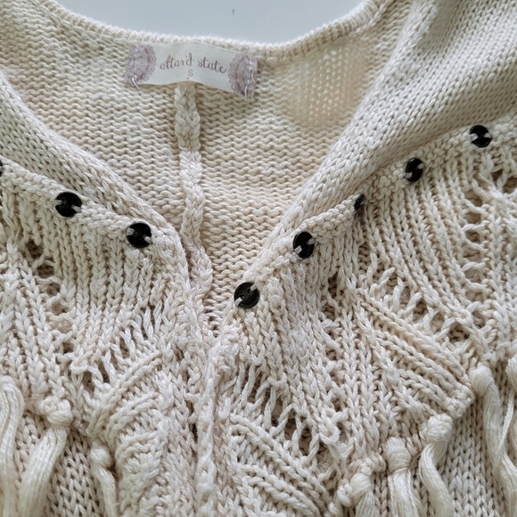 Alterd State cream knit fringe boho top - Picture 7 of 15
